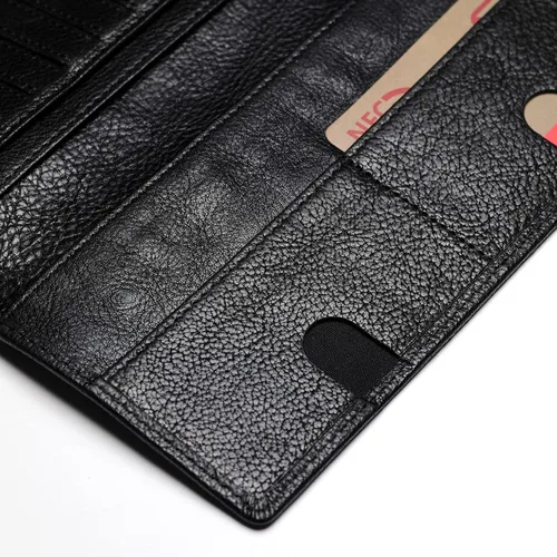 Vista 5 de IJUN Men's Bifold Long Wallet,Rfid Blocking Slim Wallet,Genuine Full Grain Tanned Leather