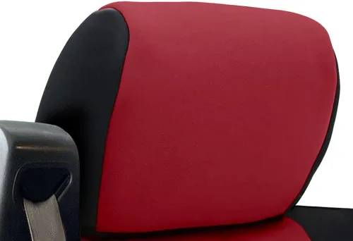 Vista 5 de CarsCover Fundas de neopreno para asientos delanteros de camioneta pick-up, ajuste personalizado, para Ford F150 2004-2008, lados rojo rosa y negro
