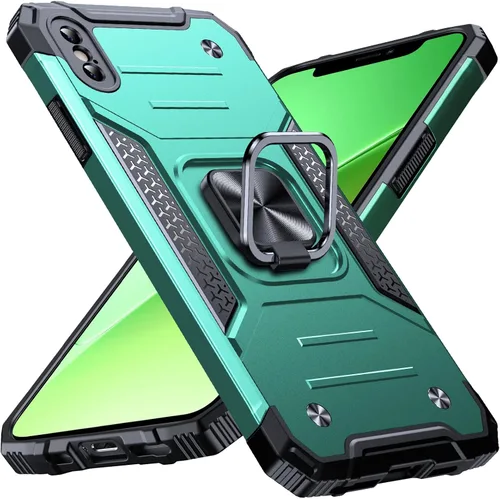 Vista 120 de Anqrp Funda resistente para iPhone 6/7/8/SE/SE2 con soporte de anillo mejorado y agarre, grado militar, a prueba de golpes, resistente y robusta