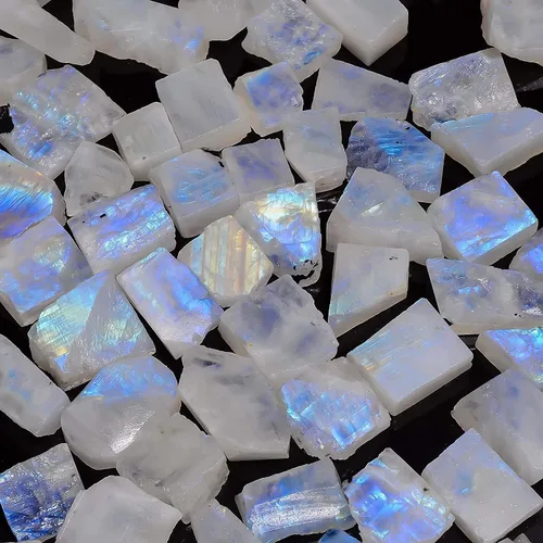 Vista 6 de Piedra preciosa natural de cristal de aguamarina cruda, suministros de lote suelto al por mayor, paquete de 50.00 quilates para fabricación