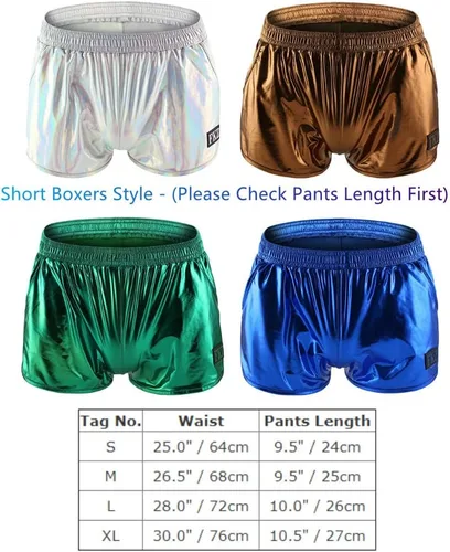 Vista 6 de ABAFIP Calzoncillos de natación holográficos metálicos brillantes para hombre, pantalones cortos, pantalones cortos, traje de baño, traje de baño