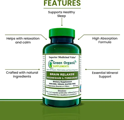 Vista 2 de Green Organic Supplements Magnesio L-treonina 90 VCaps