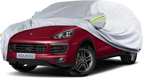 Vista 43 de KouKou Funda impermeable para automóvil SUV adecuada para BMW X1 de 2009 a 2025, 7 capas a prueba de viento para todo tipo de clima, cubierta