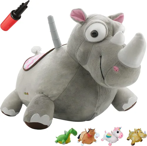 Vista 9 de WALIKI Caballo Saltarín Inflable Caballo Inflable de Salto para Niños Caballo de Salto (Triceratops)