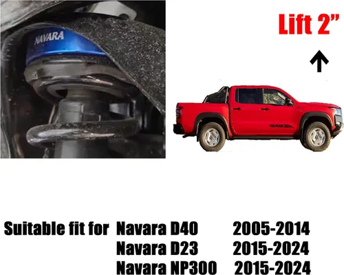 Vista 2 de Kit de elevación de nivelación delantera de 2.5 pulgadas, espaciadores de puntal, kit de elevación de suspensión para Navara D40 NP300 D23 Frontier