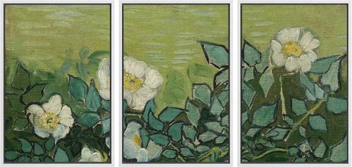 Vista 89 de wall26 Lienzo enmarcado para pared, juego de arte con flores de almendra de Vincent Van Gogh, naturaleza, ilustraciones de área silvestre, bellas
