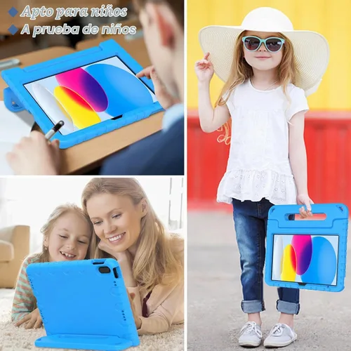 Vista 7 de LTROP Funda para niños para iPad A16 11ª generación 11 pulgadas 2025/ iPad 10ª generación 10.9 pulgadas 2022 con protector de pantalla, ligera a
