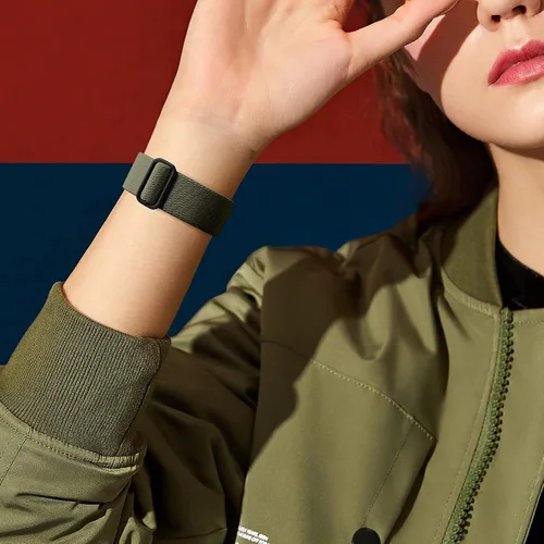 Vista 6 de DaQin Paquete de 3 bandas elásticas Solo Loop compatibles con Apple Watch para hombres de 49 mm, 46 mm, 45 mm, 44 mm, 42 mm, correa elástica
