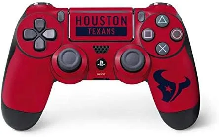 Vista 7 de NFL Houston Texans Skin para mando de PS4 Pro/Slim – Houston Texans blanco y negro