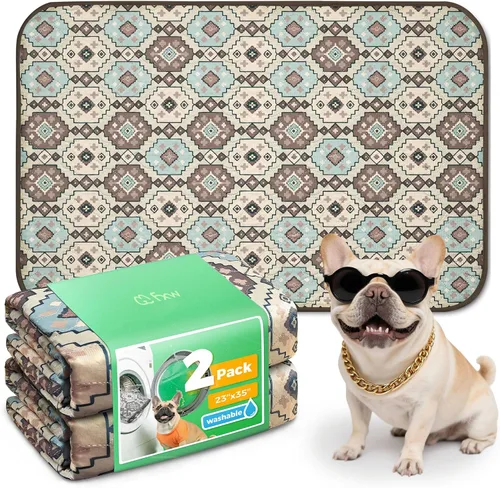Vista 52 de FXW Almohadillas lavables para orina para perros, almohadillas para cachorros con súper absorbentes, diseñadas específicamente para jaulas de 24