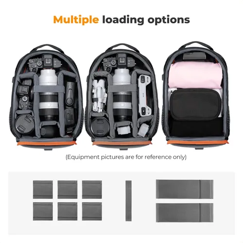 Vista 2 de K&F Concept Mochila de cámara para fotógrafos