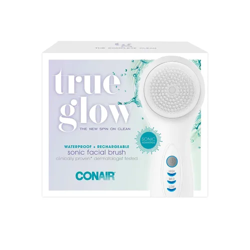 Vista 2 de True Glow by Conair - Cepillo facial impermeable y recargable