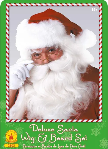 Vista 2 de Rubie's Juego de barba y peluca de Santa Claus para hombre