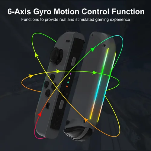 Vista 5 de JYELUK Replacement for Nintendo Switch Controller,Compatible with Switch Controllers With RGB LEDSupport Double VibrationWake-upScreenshot