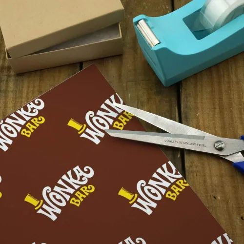 Vista 4 de Willy Wonka and the Chocolate Factory Wonka - Envoltura de regalo con logotipo de bar Wonka