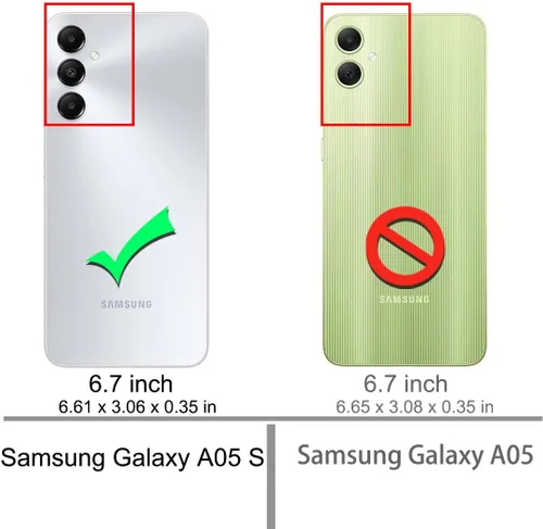 Vista 2 de Osophter Para Samsung Galaxy A05S Caso: con 2 unids protector de pantalla de absorción de choques flexible TPU cubierta protectora de goma