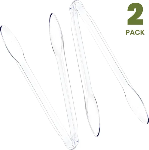 Vista 5 de PLASTICPRO Pinzas desechables de plástico para servir de 12 pulgadas, paquete de 2