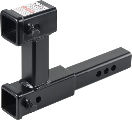 Vista 12 de TOPTOW 64121 - Elevador de extensión de enganche de remolque receptor de 2 pulgadas con elevación/caída de 2 pulgadas, vástago sólido, capacidad
