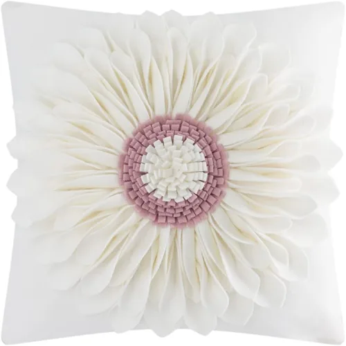 Vista 16 de OiseauVoler Fundas de almohada hechas a mano de 18 x 18 pulgadas, fundas de cojín de girasol 3D azules, fundas de almohada decorativas para sofá