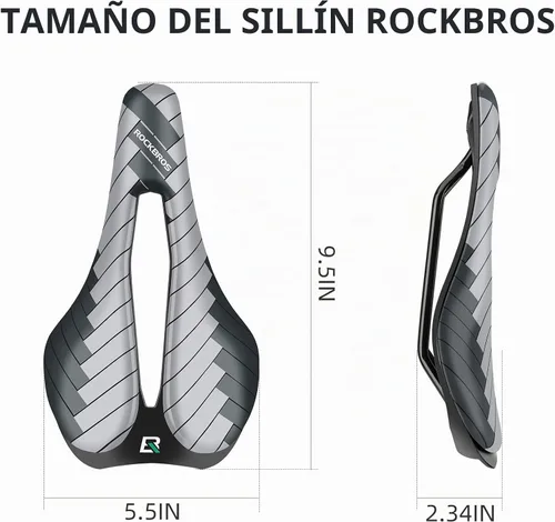 Vista 5 de ROCKBROS Asiento de bicicleta cómodo TPU acolchado para carretera MTB