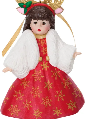 Vista 5 de Adorno de Navidad Hallmark Keepsake 2025, Señora Alexander Venado Papá Noel, Regalos para Ella