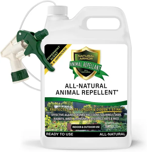 Vista 8 de Natural Armor Repelente en aerosol para animales y roedores. Ahuyenta zorrillos, mapaches, ratas, ratones, ciervos, roedores y bichos. Repelente