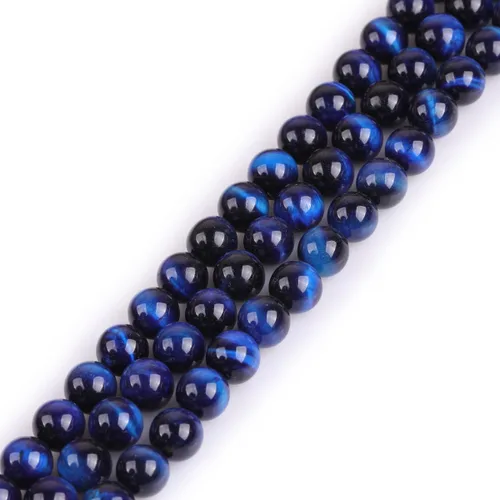 Vista 76 de GEM-Inside - 95 cuentas AA color morado oscuro de amatista de 15 pulgadas por hebra con agujero, piedras preciosas naturales y cuentas de cristal