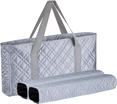 Vista 2 de C&H Solutions American Mah Jongg - Juego completo, 166 azulejos con estante combinado todo en uno con bolsa de poliuretano plateada
