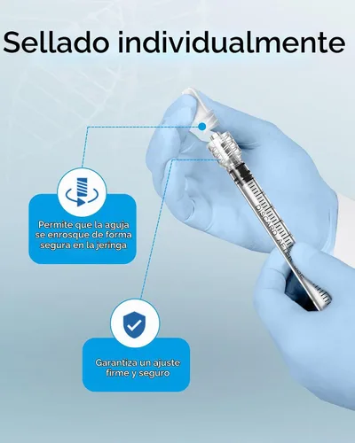 Vista 7 de Jeringa Luer Lock de 1ml sin aguja - Jeringas de plástico de 1cc, estériles, selladas individualmente, paquete de 10