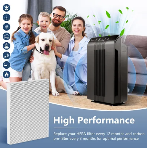 Vista 6 de Colorfullife Paquete de 2 filtros True HEPA 115115 tamaño 21 A para purificador de aire Winix PlasmaWave 5300-2, C535, P300, 6300-2, 5300, 9000