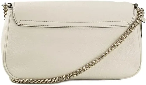 Vista 3 de Gucci Soho Bolso de mano de cuero blanco roto Crossbody Clutch Ivory Italia Bag GG NUEVO, Marfil