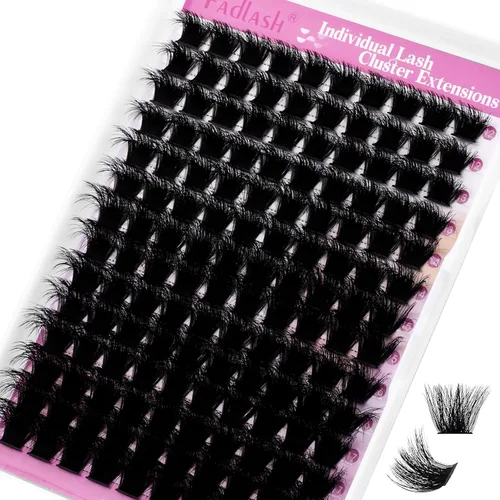Vista 59 de Extensiones de pestañas individuales de 120 unidades, racimos de pestañas con rizado D, bandeja de longitud mixta, extensiones de pestañas
