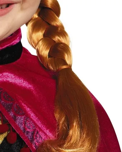 Vista 3 de Disguise Peluca infantil Frozen Anna, Naranja