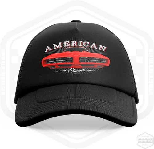 Vista 6 de Gorra de camionero GTO Tribute 1969 color negro Idea de regalo para fanáticos de los autos American Muscle Talla única Fabricado en Estados Unidos