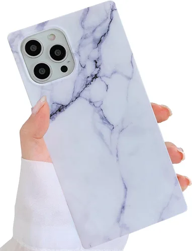 Vista 21 de Elegante Funda con Concha de Madre Perla para Niña Compatible con iPhone 14 de 6.1 Pulgadas, Funda Rectángulo con Borde, Elegante y delgada