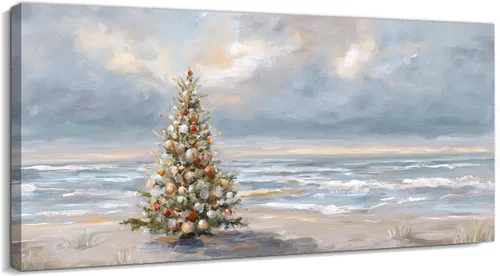 Vista 15 de GUTTATY Lienzo decorativo para pared, cuadros del océano, pintura de arte costero para decoración de pared de sala de estar, póster de mar, arte
