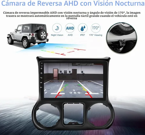 Vista 4 de Radio de coche para Jeep Wrangler 2015 2016 2017 con Carplay y Android Auto