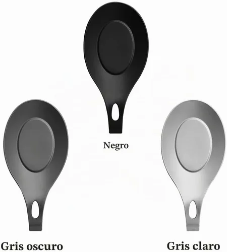 Vista 3 de Paquete de 3 cucharas de silicona para la parte superior de la estufa, soporte de utensilios de cocina resistente al calor, soporte de cuchara