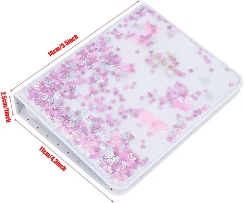 Vista 8 de Quicksand Beads - Mini álbum de fotos de 3 pulgadas con 64 bolsillos para fotos de cámara, mini álbum de fotos, fotos, libros, accesorios portátiles