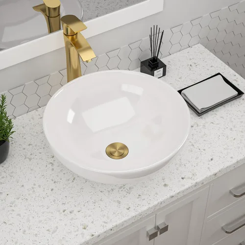 Vista 10 de Dcolora Lavabo de Recipiente Negro Rectangular de 40,6 x 30,5 cm Negro Mate Lavabo de Baño Rectangular sobre Encimera Cerámica Porcelana Lavadero