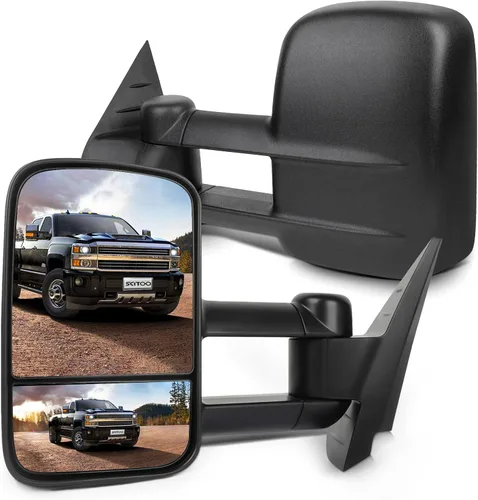 Vista 19 de SCITOO Espejos de Remolque Compatibles con Chevy Silverado 2008-2013 Para GMC Sierra Todos los Modelos Un Par (Lado Izquierdo y Derecho) Con Ajuste