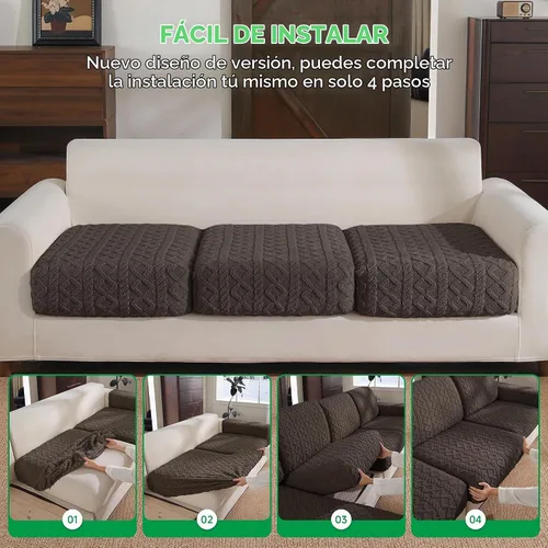 Vista 9 de OHSIO Fundas para cojines de sofá, funda de sofá de felpa súper suave y más gruesa, funda elástica para sofá seccional, funda de sofá para mascotas