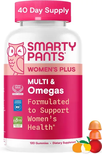Vista 16 de SmartyPants Gomitas multivitamínicas para mujeres: aceite de pescado Omega 3 (EPA/DHA), metilfolato, CoQ10, vitamina D3, C, vitamina B12, B6, A, K