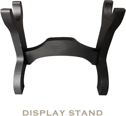 Vista 7 de Espada de dragón doble de acero inoxidable con soporte de exhibición para cosplay, colección 18.9 pulgadas