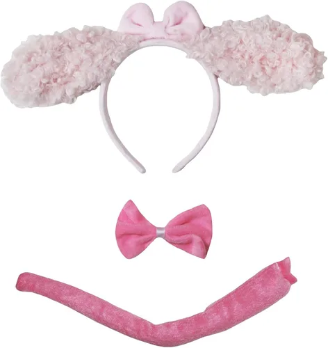 Vista 11 de Petitebella Traje combinado de 3 piezas con diadema de animales y pajarita y cola
