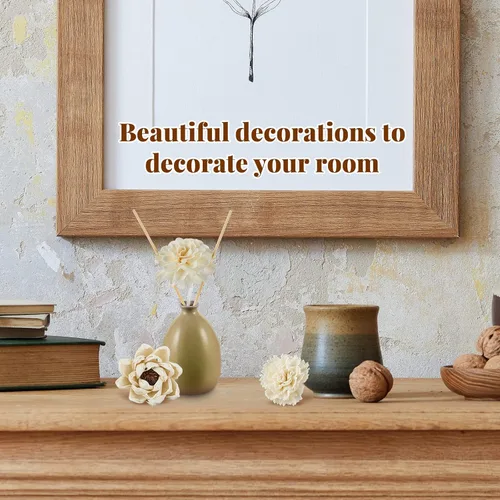 Vista 4 de Waydress 15 Piezas Difusor Flores Sola Mixtas Material Natural Aromaterapia Varillas Flores de Madera Decorativas Aromaterapia Colocación de Flores