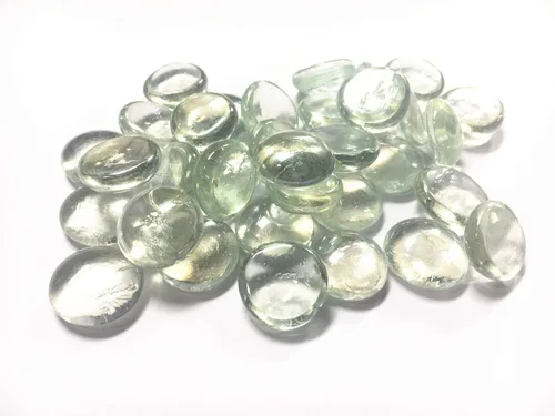 Vista 9 de Piedras planas, piedras preciosas de vidrio de 1 libra para rellenos de jarrones, dispersión de mesa de boda, decoración de rellenos de acuario