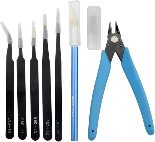 Vista 2 de Kit de herramientas profesionales de 20 piezas, modelador, herramientas básicas, juego de manualidades, kit de herramientas de construcción