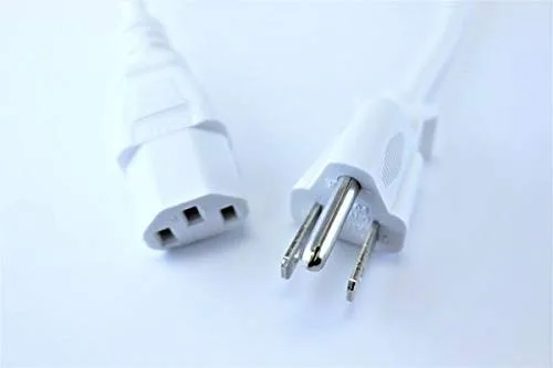 Vista 3 de OMNIHIL [Listado UL] Cable de alimentación de CA blanco de 8 pies de largo compatible con iRobot Roomba 694 Robot Cable de alimentación de vacío