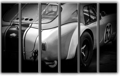 Vista 7 de Juego grande de pintura para pared de coche de AC Cobra, diseño vintage